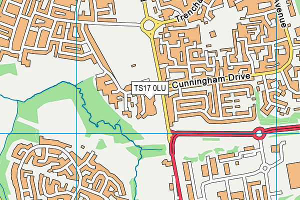 TS17 0LU map - OS VectorMap District (Ordnance Survey)