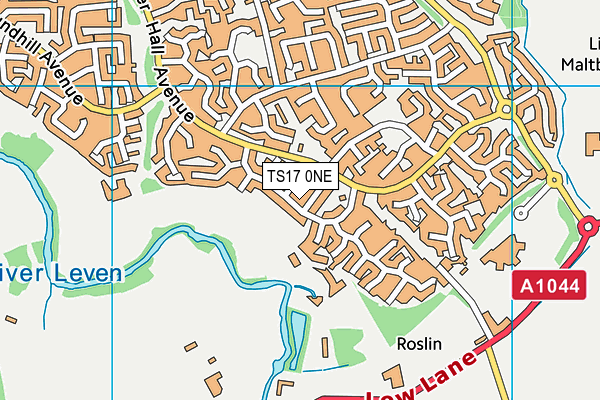 TS17 0NE map - OS VectorMap District (Ordnance Survey)