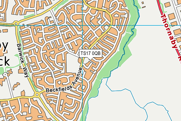 TS17 0QB map - OS VectorMap District (Ordnance Survey)