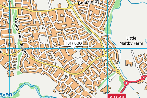 TS17 0QG map - OS VectorMap District (Ordnance Survey)