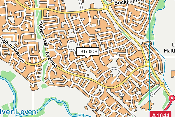 TS17 0QH map - OS VectorMap District (Ordnance Survey)