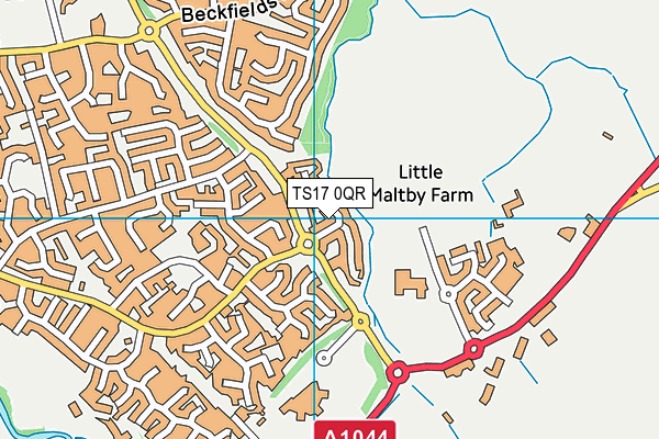 TS17 0QR map - OS VectorMap District (Ordnance Survey)