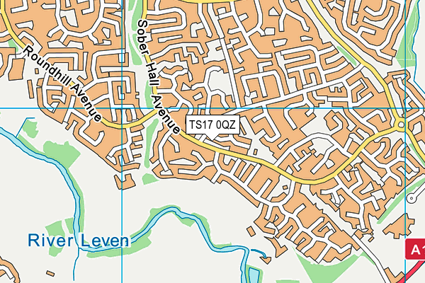 TS17 0QZ map - OS VectorMap District (Ordnance Survey)