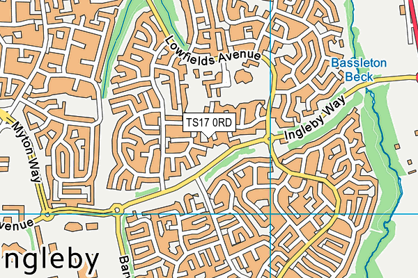 TS17 0RD map - OS VectorMap District (Ordnance Survey)
