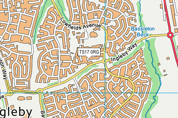 TS17 0RG map - OS VectorMap District (Ordnance Survey)