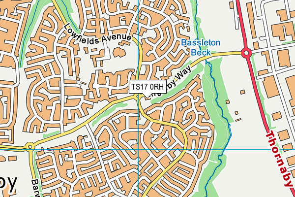 TS17 0RH map - OS VectorMap District (Ordnance Survey)