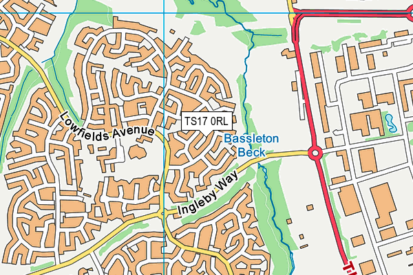 TS17 0RL map - OS VectorMap District (Ordnance Survey)