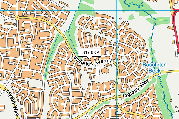 TS17 0RP map - OS VectorMap District (Ordnance Survey)