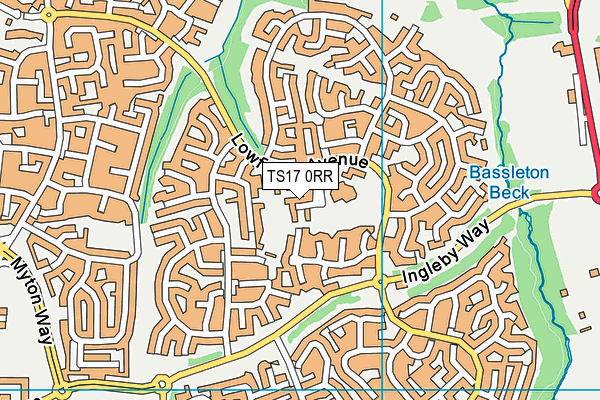 TS17 0RR map - OS VectorMap District (Ordnance Survey)