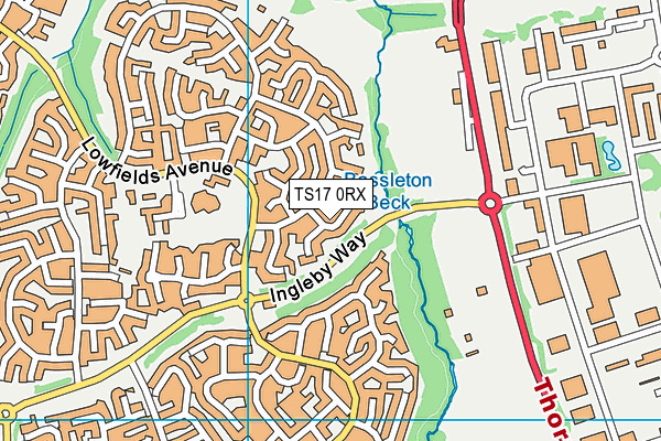 TS17 0RX map - OS VectorMap District (Ordnance Survey)