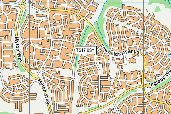 TS17 0SY map - OS VectorMap District (Ordnance Survey)