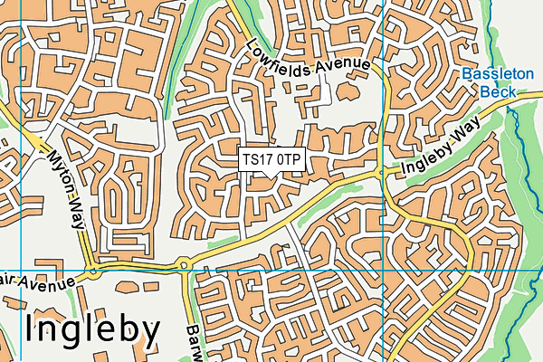 TS17 0TP map - OS VectorMap District (Ordnance Survey)