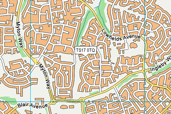 TS17 0TQ map - OS VectorMap District (Ordnance Survey)