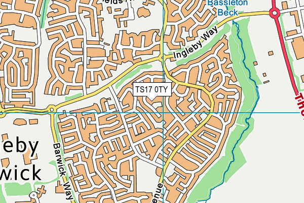 TS17 0TY map - OS VectorMap District (Ordnance Survey)