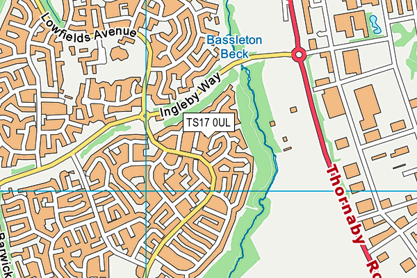 TS17 0UL map - OS VectorMap District (Ordnance Survey)