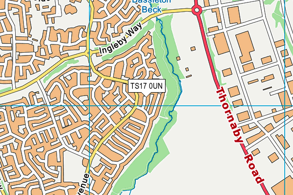 TS17 0UN map - OS VectorMap District (Ordnance Survey)