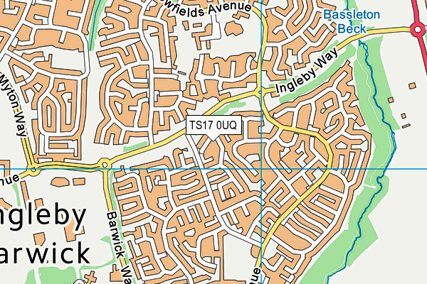 TS17 0UQ map - OS VectorMap District (Ordnance Survey)