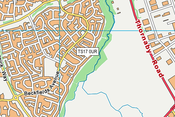 TS17 0UR map - OS VectorMap District (Ordnance Survey)
