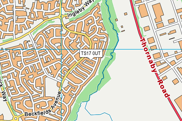 TS17 0UT map - OS VectorMap District (Ordnance Survey)
