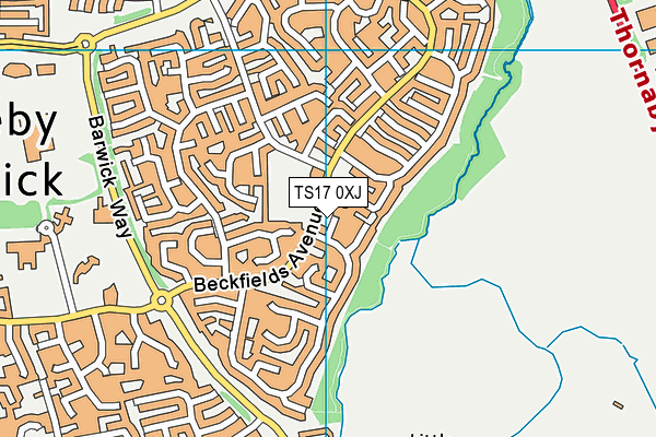 TS17 0XJ map - OS VectorMap District (Ordnance Survey)