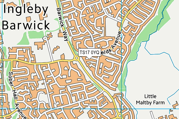 TS17 0YQ map - OS VectorMap District (Ordnance Survey)