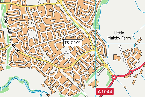 TS17 0YY map - OS VectorMap District (Ordnance Survey)