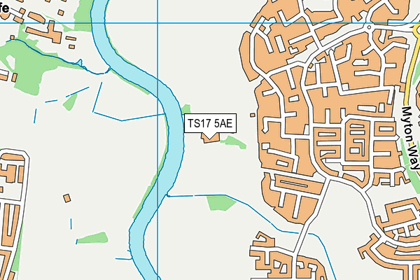 TS17 5AE map - OS VectorMap District (Ordnance Survey)