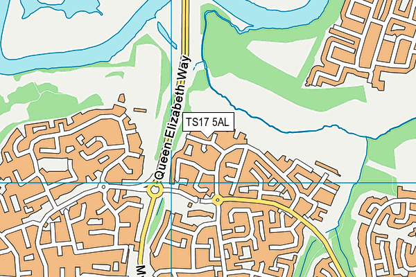 TS17 5AL map - OS VectorMap District (Ordnance Survey)