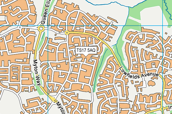 TS17 5AQ map - OS VectorMap District (Ordnance Survey)