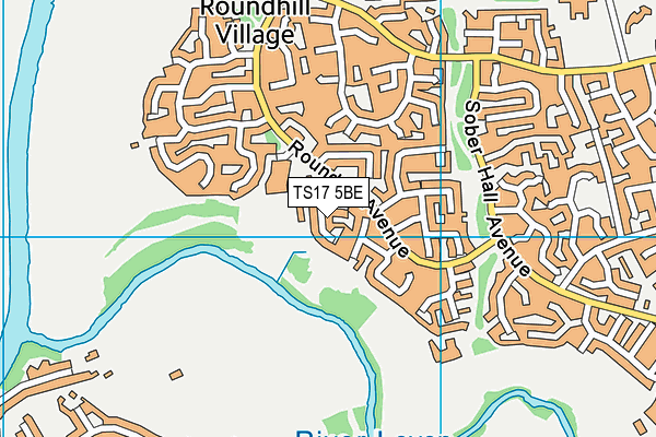 TS17 5BE map - OS VectorMap District (Ordnance Survey)