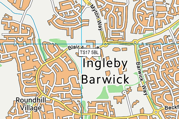 All Saints Church Of England Academy (Ingleby Barwick) map (TS17 5BL) - OS VectorMap District (Ordnance Survey)