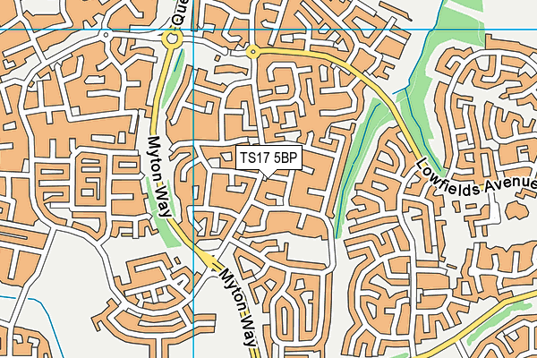 TS17 5BP map - OS VectorMap District (Ordnance Survey)