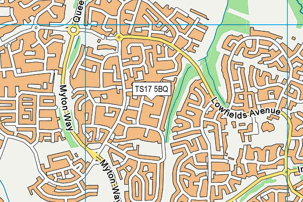 TS17 5BQ map - OS VectorMap District (Ordnance Survey)
