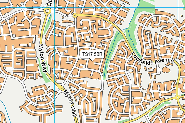 TS17 5BR map - OS VectorMap District (Ordnance Survey)