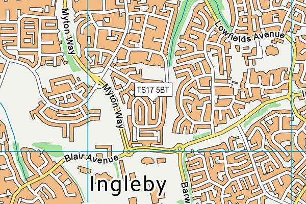 Map of INGLEBY GLAZING LIMITED at district scale