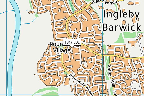 TS17 5DL map - OS VectorMap District (Ordnance Survey)