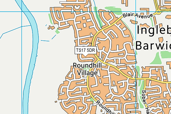 TS17 5DR map - OS VectorMap District (Ordnance Survey)