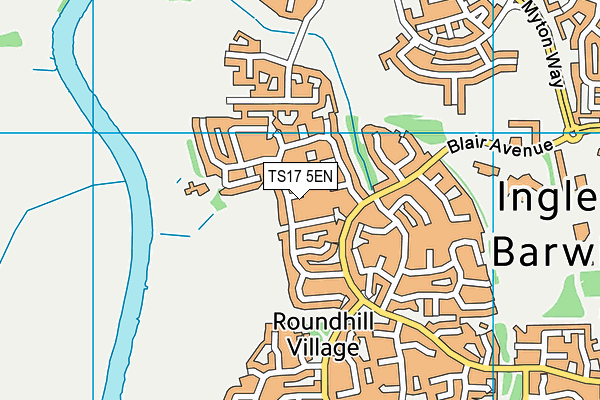 TS17 5EN map - OS VectorMap District (Ordnance Survey)