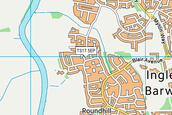 TS17 5EP map - OS VectorMap District (Ordnance Survey)