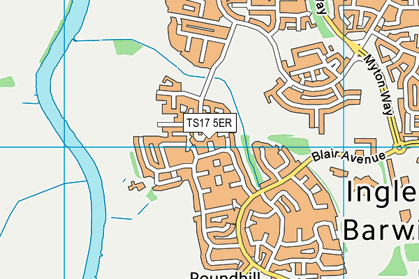 TS17 5ER map - OS VectorMap District (Ordnance Survey)