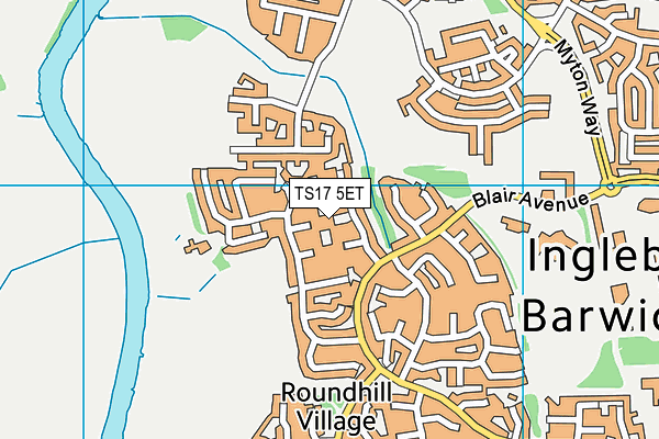 TS17 5ET map - OS VectorMap District (Ordnance Survey)