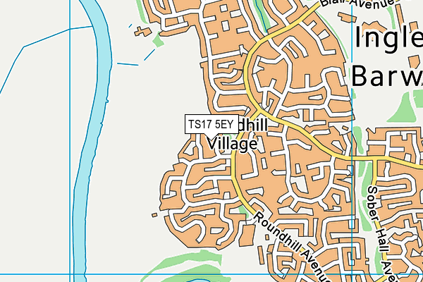 TS17 5EY map - OS VectorMap District (Ordnance Survey)