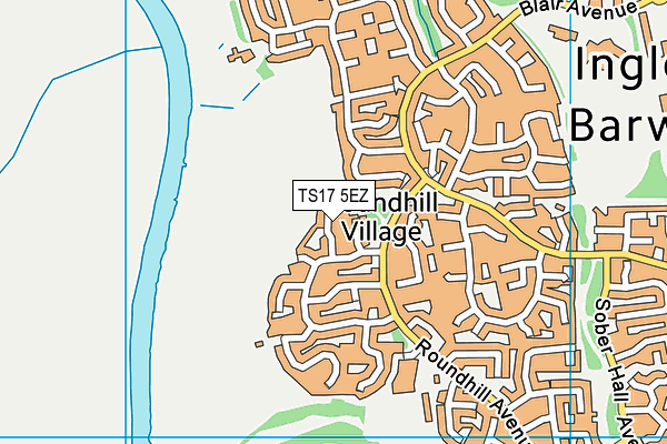 TS17 5EZ map - OS VectorMap District (Ordnance Survey)