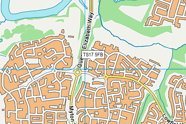 TS17 5FB map - OS VectorMap District (Ordnance Survey)