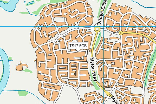 TS17 5GB map - OS VectorMap District (Ordnance Survey)