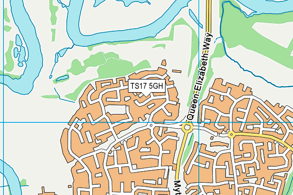 TS17 5GH map - OS VectorMap District (Ordnance Survey)