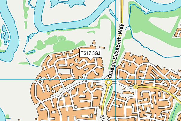 TS17 5GJ map - OS VectorMap District (Ordnance Survey)