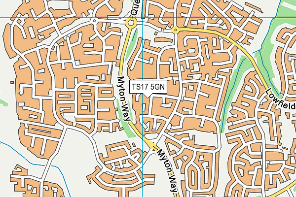 TS17 5GN map - OS VectorMap District (Ordnance Survey)