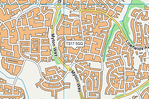 TS17 5GQ map - OS VectorMap District (Ordnance Survey)