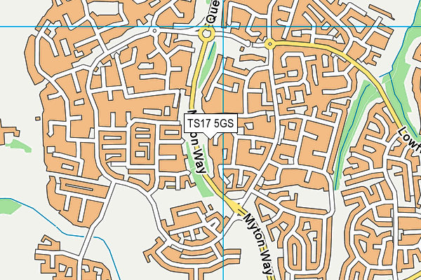 TS17 5GS map - OS VectorMap District (Ordnance Survey)